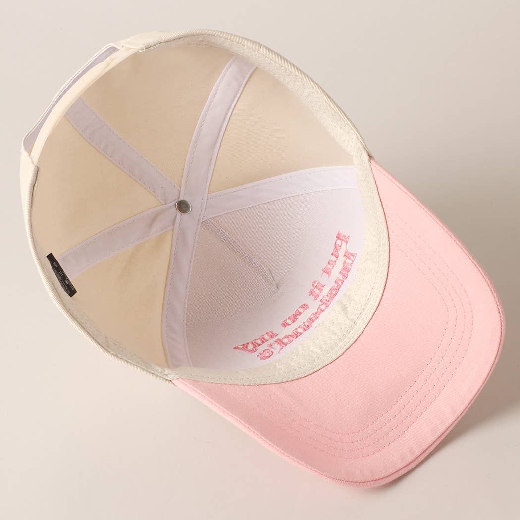 Put it on my husband's tab Embroidery Canvas Cap - Blossom~n~Bloom
