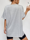 Round Neck Short Sleeve Fall Season Graphic T-Shirt - Blossom~n~Bloom