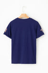 Sequin Star Round Neck Short Sleeve T-Shirt - Blossom~n~Bloom