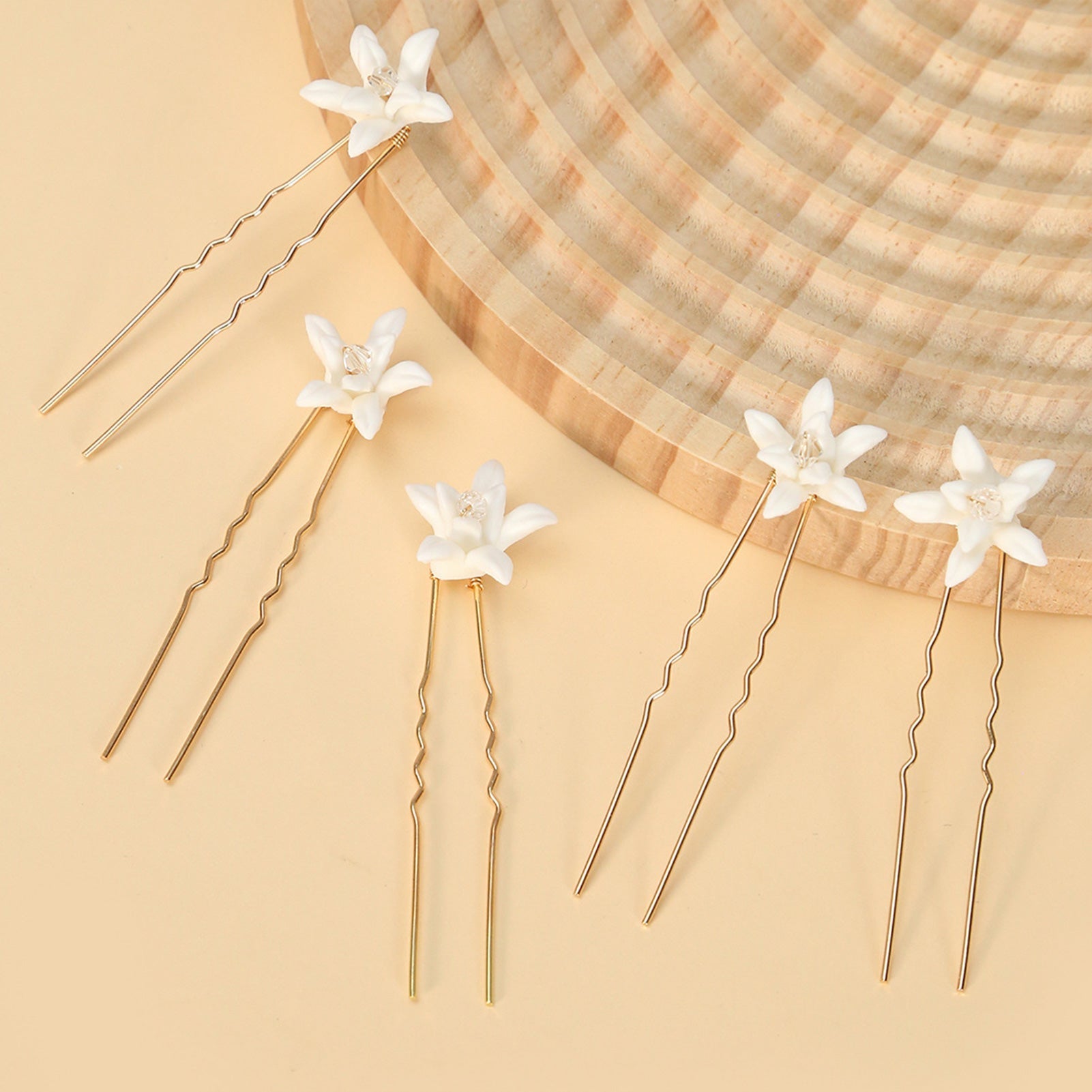 Simple U Shaped Hair Sticks Bride Wedding Headdress | Blossom~n~Bloom