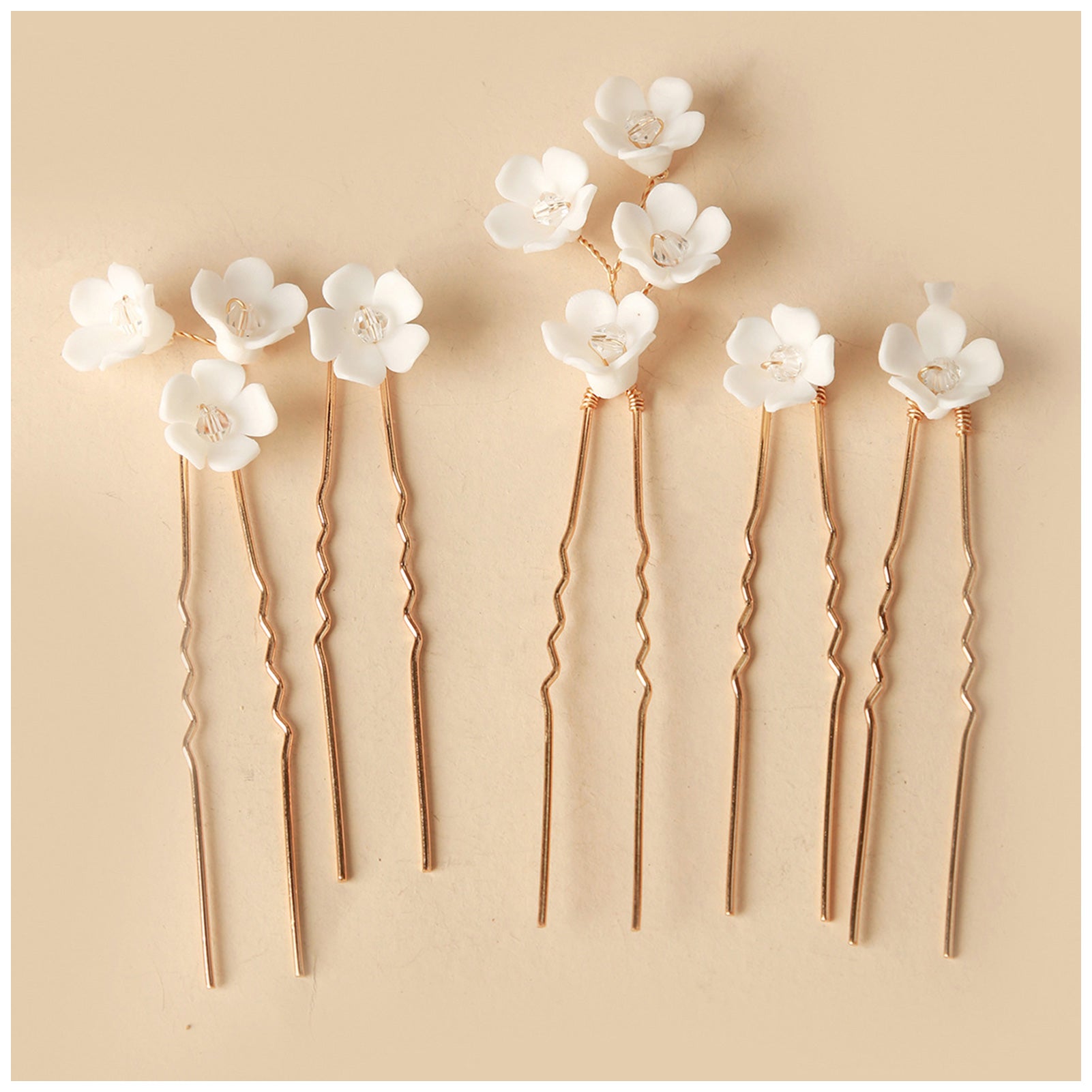 Simple U Shaped Hair Sticks Bride Wedding Headdress | Blossom~n~Bloom