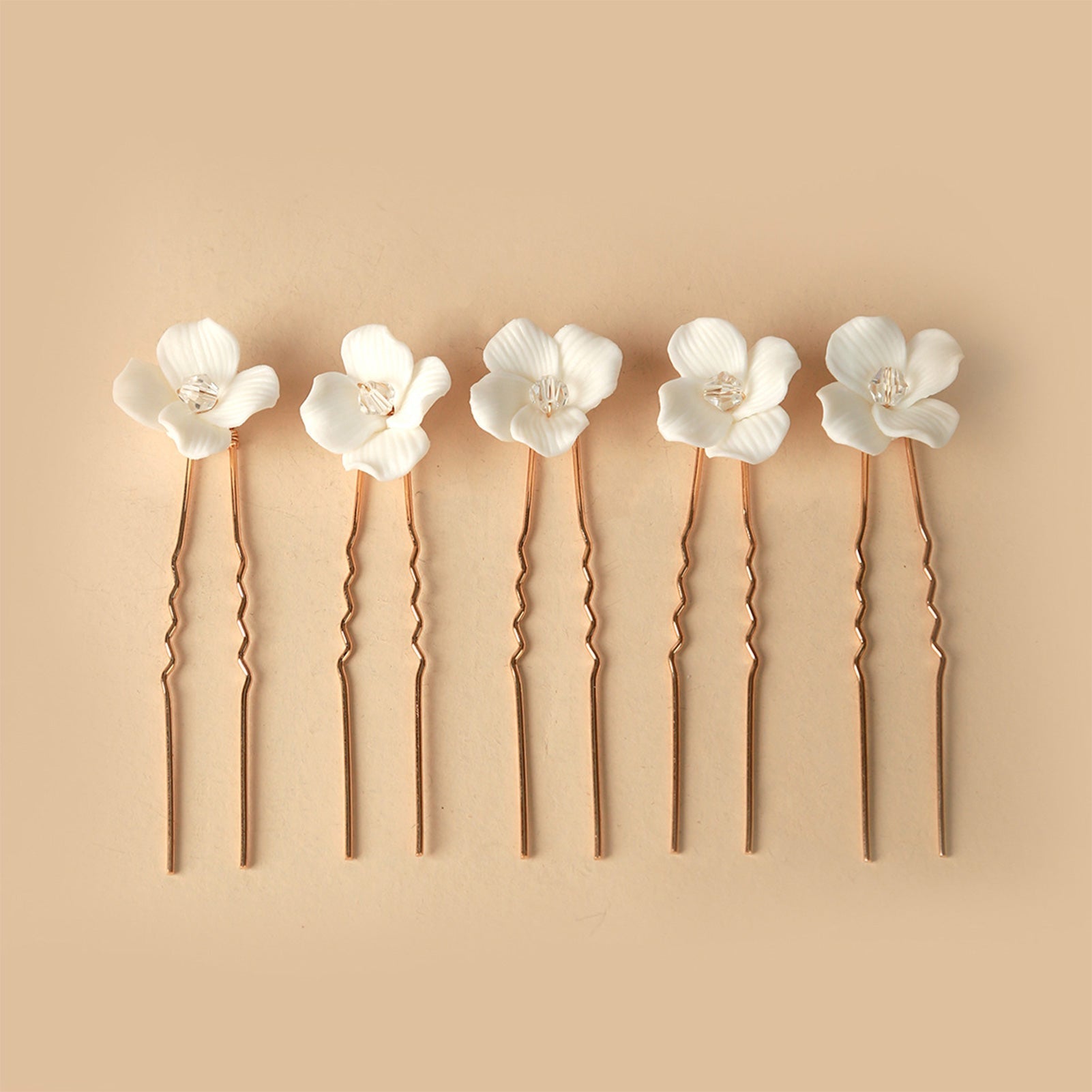 Simple U Shaped Hair Sticks Bride Wedding Headdress | Blossom~n~Bloom