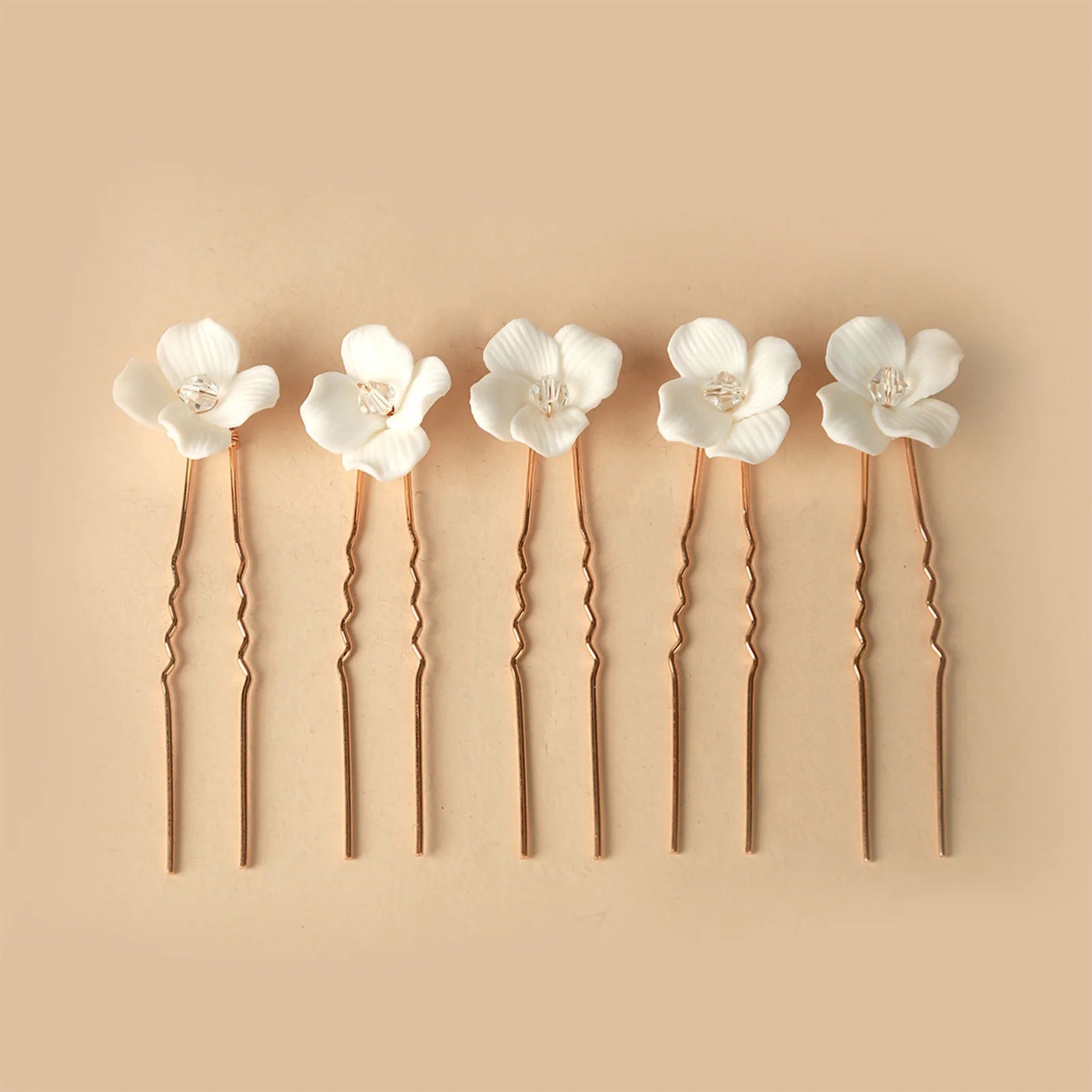 Simple U Shaped Hair Sticks Bride Wedding Headdress | Blossom~n~Bloom