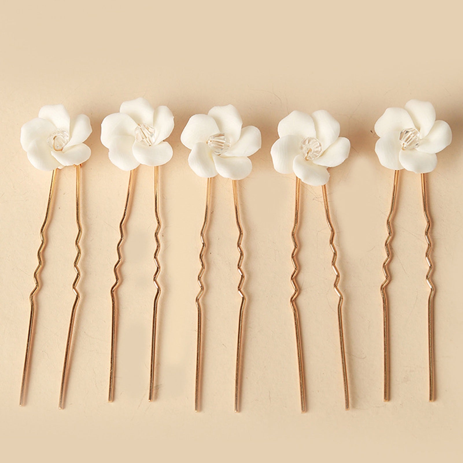Simple U Shaped Hair Sticks Bride Wedding Headdress | Blossom~n~Bloom