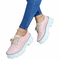 Thick Heel Flat Platform Oxford Women Shoes Pink/Red/Black | Blossom~n~Bloom