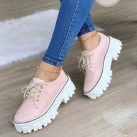 Thick Heel Flat Platform Oxford Women Shoes Pink/Red/Black | Blossom~n~Bloom