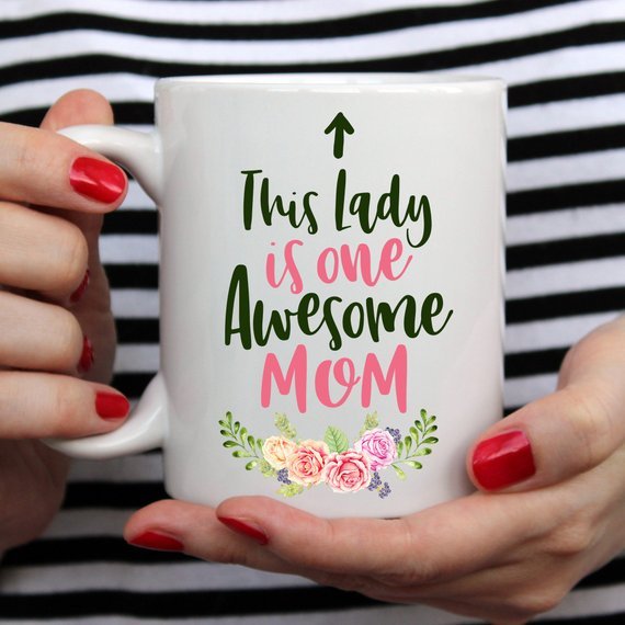 This Lady Is One Awesome Mom Coffee Mug | Blossom~n~Bloom