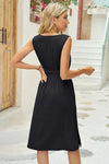 Tied Round Neck Sleeveless Dress - Blossom~n~Bloom
