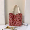 Vintage Artistic Floral Corduroy Small Tote - Blossom~n~Bloom