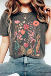 Wildflower Floral Graphic Garment Dyed Tee - Blossom~n~Bloom