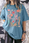 Wildflower Floral Graphic Garment Dyed Tee - Blossom~n~Bloom