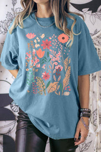 Wildflower Floral Graphic Garment Dyed Tee - Blossom~n~Bloom