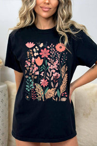 Wildflower Floral Graphic Garment Dyed Tee - Blossom~n~Bloom