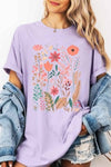 Wildflower Floral Graphic Garment Dyed Tee - Blossom~n~Bloom