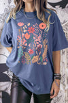 Wildflower Floral Graphic Garment Dyed Tee - Blossom~n~Bloom
