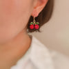Yummy Cherry Dangle Huggie Earrings - Blossom~n~Bloom